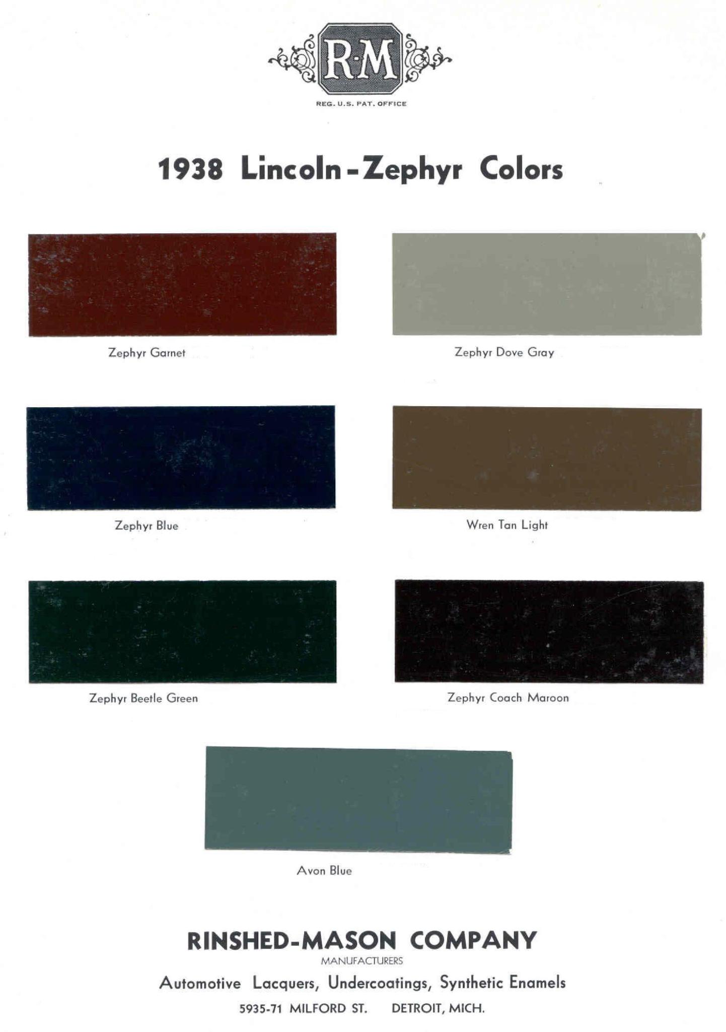 Exterior Paint Codes and its example for Lincoln Colors