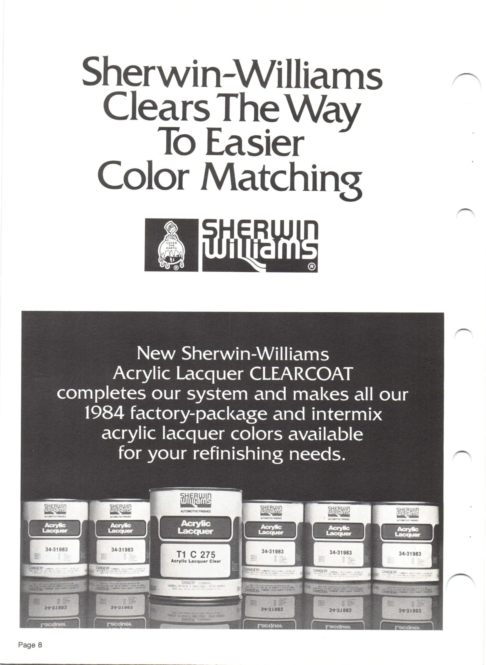 1984 Sherwin Williams Vehicle Color Book and Color Codes