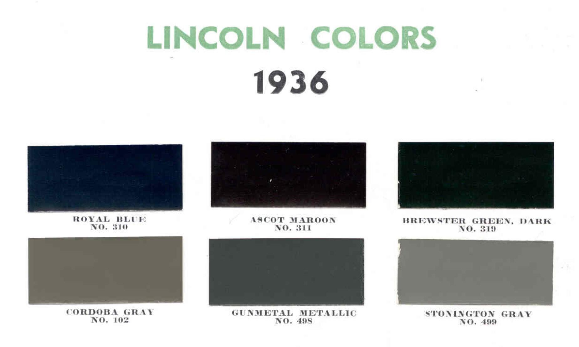 Exterior Paint Codes and its example for Lincoln Colors